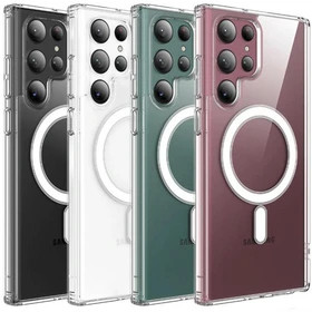 قاب گوشی سامسونگ S23 Ultra شفاف مگ سیف دار