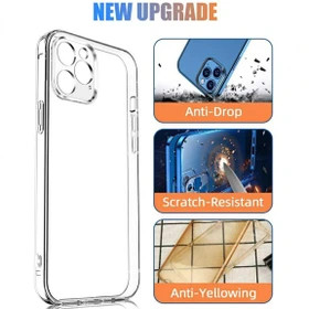 کاور ژله ای شفاف اپل مدل iPhone 13 با محافظ لنز