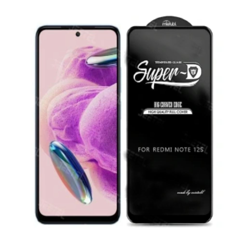 گلس و محافظ صفحه نمایش شیائومی Redmi Note 12S مدل Super D شیشه ای