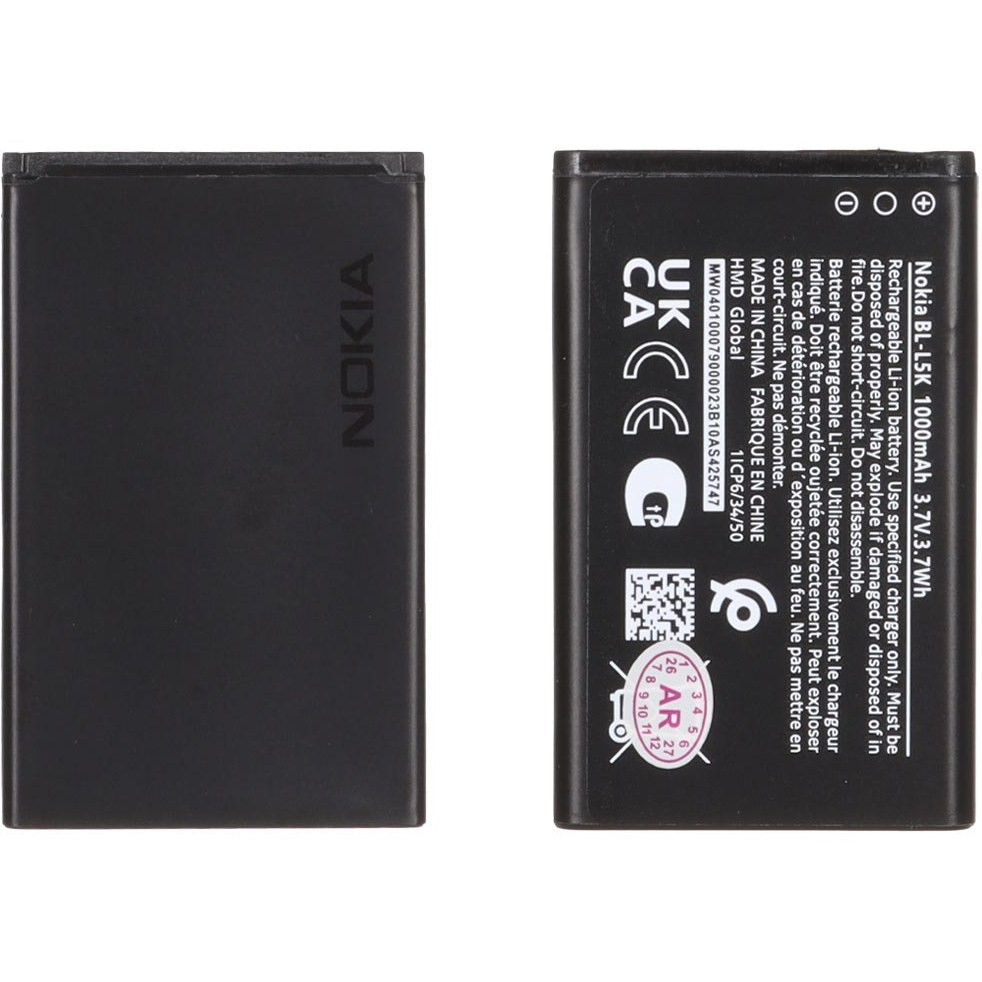 باتری موبایل Nokia مدل BL-L5K با ظرفیت 1000mAh