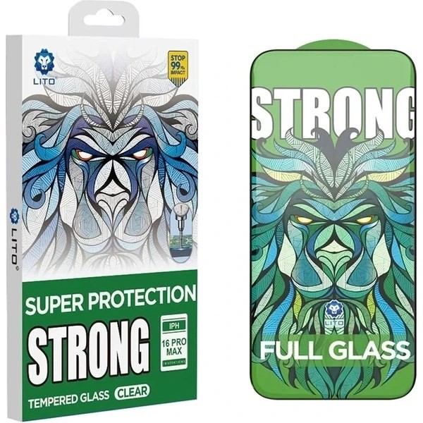 گلس شیشه‌ای تمام صفحه iPhone 14 مدل Strong برند LITO