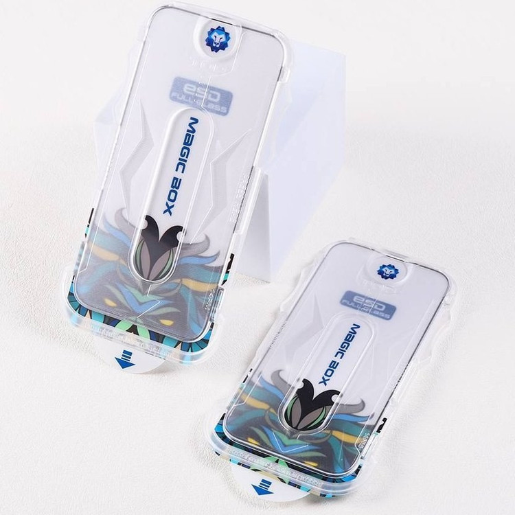 گلس حریم شخصی با ابزار مخصوص نصب iPhone 14 مارک LITO مدل Magic Box D+ Privacy Glass