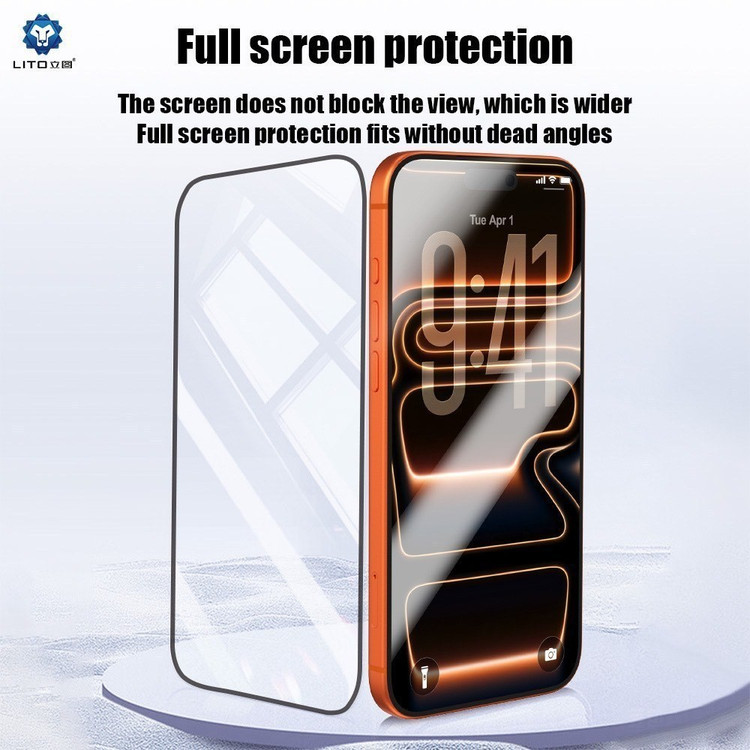 گلس محافظ صفحه نمایش اپل iPhone 13 Pro Max با کیت نصب آسان