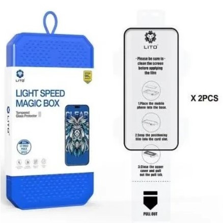 گلس لیتو با کیت نصب پک دو عددی مناسب آیفون 16 پرو