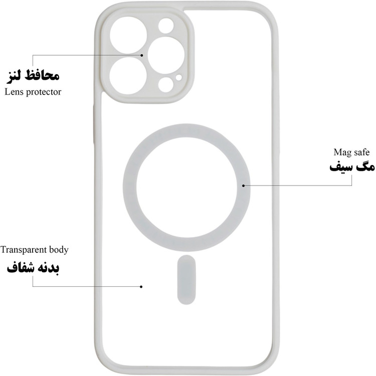 کاور مدل مگ سیف دار رنگی مناسب برای گوشی IPHONE 15 ProMax